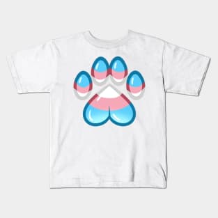 LGBTQ+ Pride Heart Paws - Transgender Kids T-Shirt